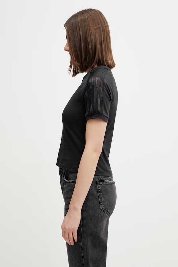 adidas Originals kratka majica ženska bombažna LACE CALI T KC8150 črna SS26