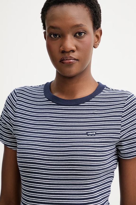 Levi's t-shirt bawełniany ESSENTIAL HM granatowy 000KK.0018