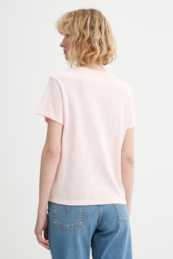 Ρούχα Βαμβακερό μπλουζάκι Levi's GR T2 PERFECT 005GV ροζ