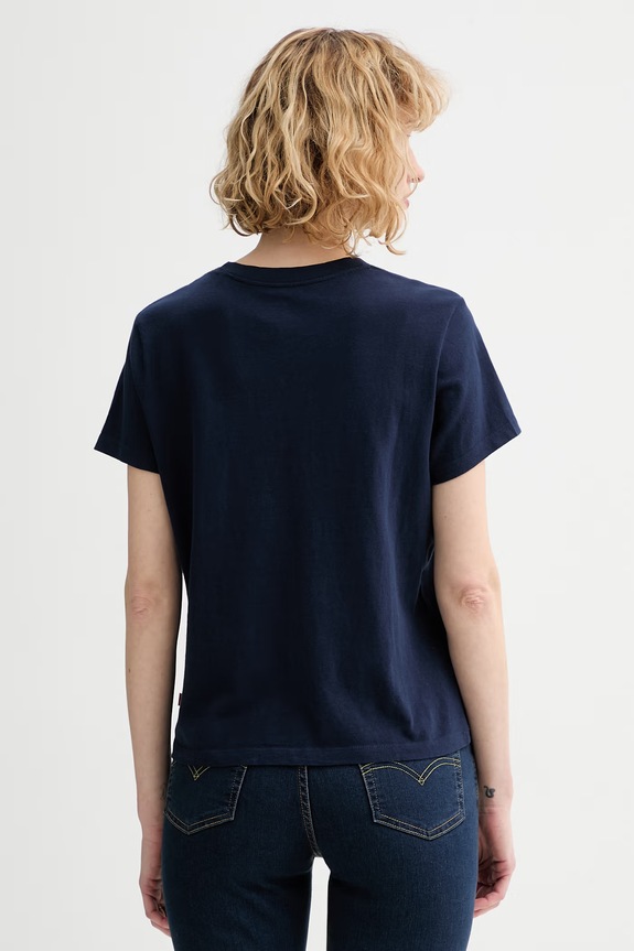 Oblačila Bombažna kratka majica Levi's GR T2 PERFECT 005GV mornarsko modra