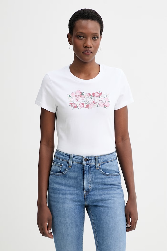Levi's t-shirt bawełniany THE PERFECT TEE nadruk biały 17369.3387