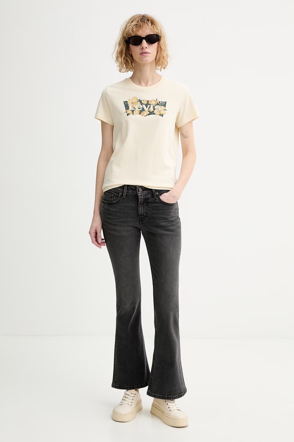 Levi's tricou din bumbac THE PERFECT 17369.3398 bej SS26