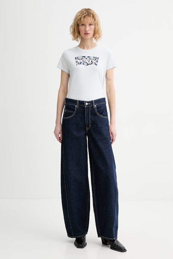 Bavlnené tričko Levi's THE PERFECT 17369.3399 modrá SS26