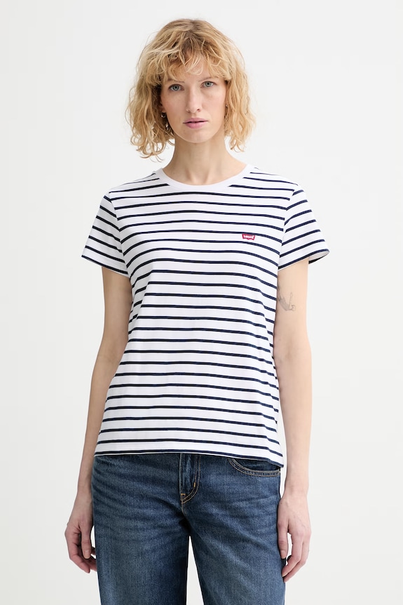 Levi's tricou din bumbac PERFECT TEE curele alb 39185.0400