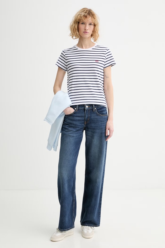 Levi's tricou din bumbac PERFECT TEE 39185.0400 alb SS26