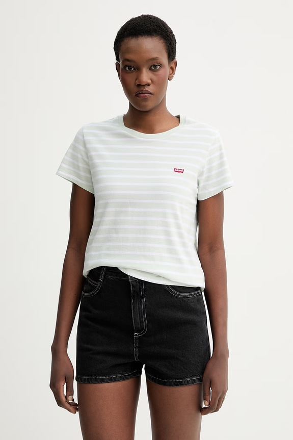 Bavlněné tričko Levi's PERFECT TEE regular zelená 39185.0402