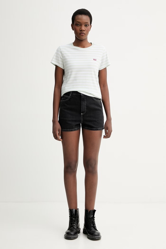 Bavlněné tričko Levi's PERFECT TEE 39185.0402 zelená SS26