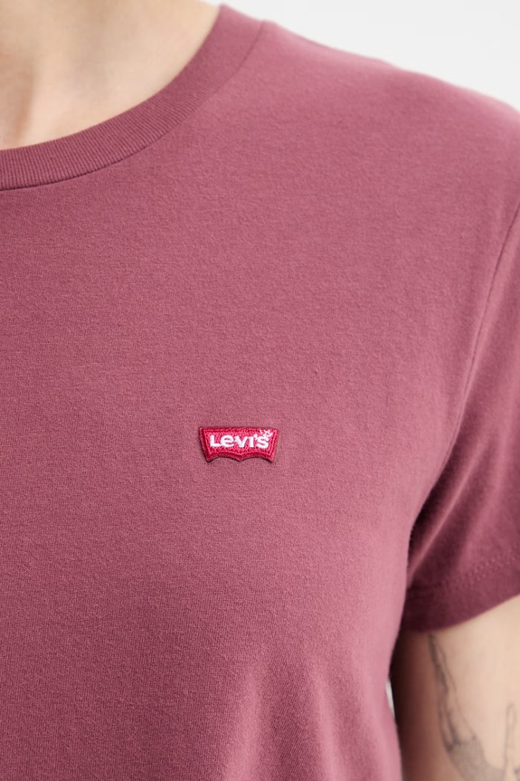 Βαμβακερό μπλουζάκι Levi's PERFECT 39185.0416 ροζ