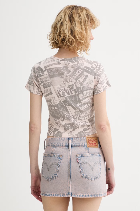 Îmbrăcăminte Levi's tricou din bumbac GR ESSENTIAL SPORTY A8798.0105 roz