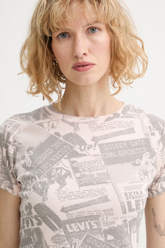 Levi's tricou din bumbac GR ESSENTIAL SPORTY roz A8798.0105