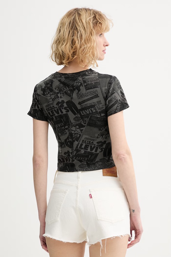 Ρούχα Βαμβακερό μπλουζάκι Levi's GR ESSENTIAL SPORTY A8798.0106 γκρί
