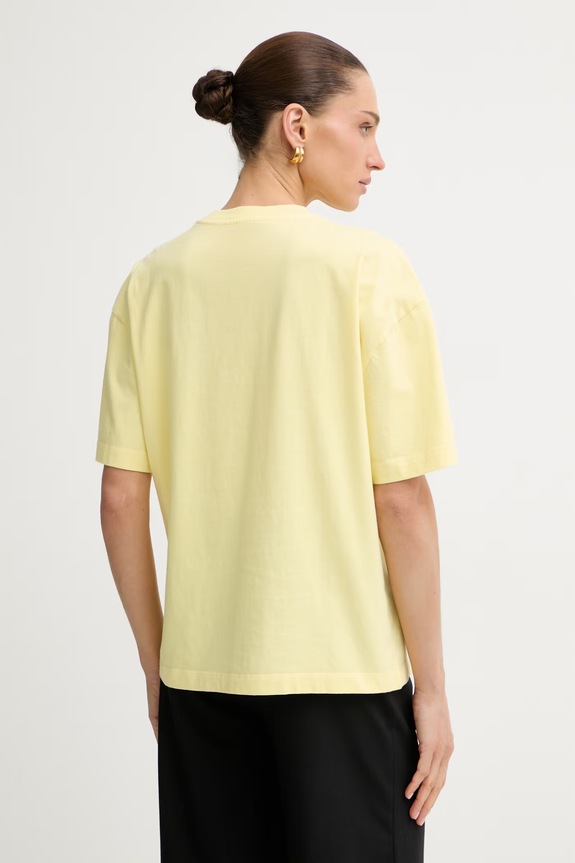 Ρούχα Guess Oversize t-shirt γυναικείο βαμβακερό MARILYN MONROE W6BI52.K6659 κίτρινο