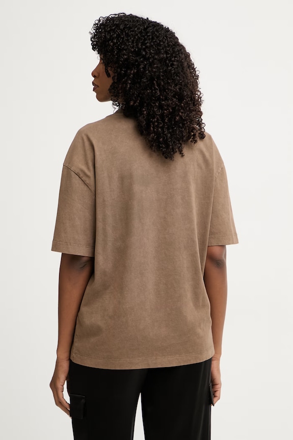 Ρούχα Guess oversize t-shirt γυναικείο βαμβακερό MARILYN MONROE W6BI52.K6659 καφέ