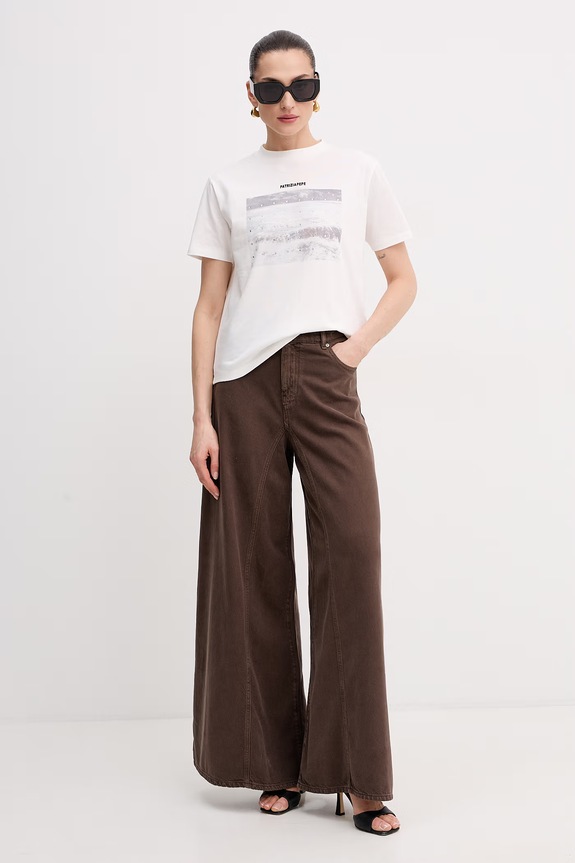 Patrizia Pepe t-shirt damski bawełniany 2M4536.J427 biały SS26