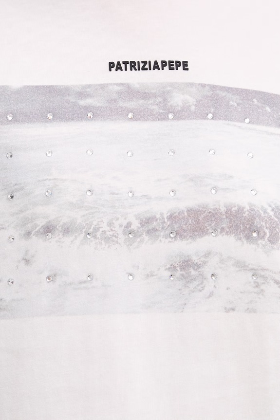 Patrizia Pepe t-shirt damski bawełniany 2M4536.J427 biały