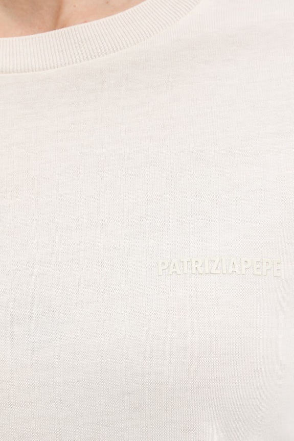 Patrizia Pepe t-shirt damski z lyocellem 2M4542.J419 beżowy