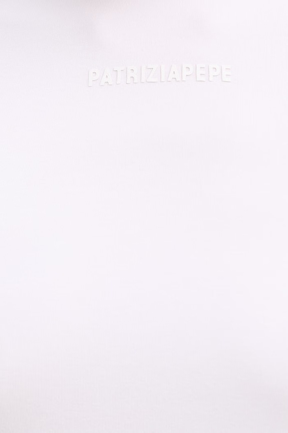 Patrizia Pepe t-shirt damski bawełniany z elastanem 2M4549.J416 biały