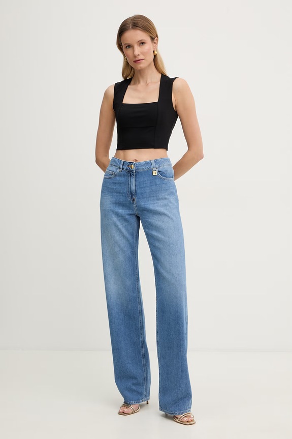 Patrizia Pepe crop top damski 2M4556.JZ26 czarny SS26