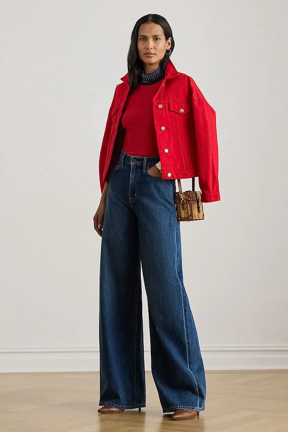 Ρούχα Lauren Ralph Lauren Βασικό T-shirt Γυναικείο Βαμβακερό 200P09077 κόκκινο