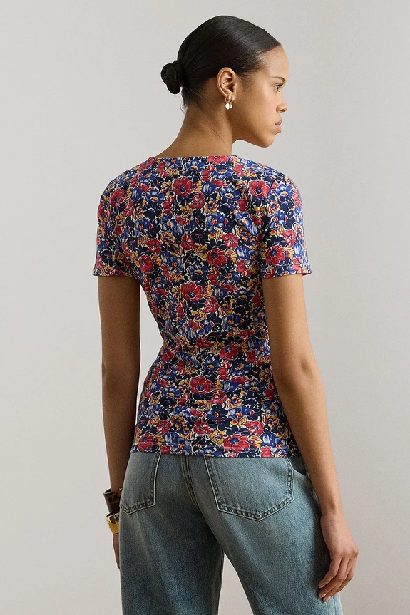 Lauren Ralph Lauren t-shirt Γυναικείο με βαμβάκι 200P13602 πολύχρωμο SS26