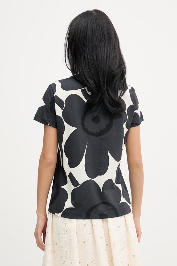Îmbrăcăminte Marimekko tricou pentru femei, din bumbac 095397 negru
