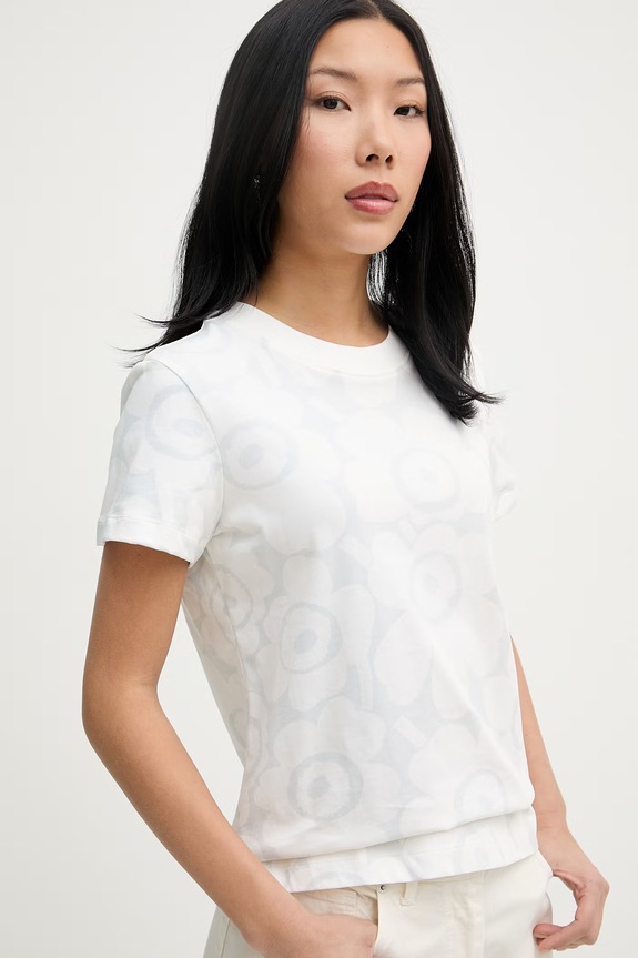 Marimekko tricou pentru femei, din bumbac bej 095041