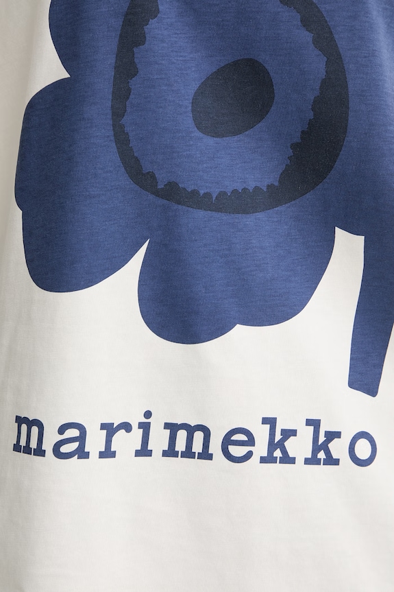 Marimekko T-shirt basic damski bawełniany 095097 beżowy