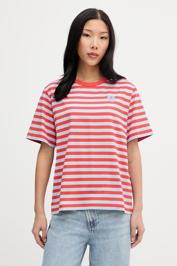 Marimekko tricou pentru femei, din bumbac rosu 095080