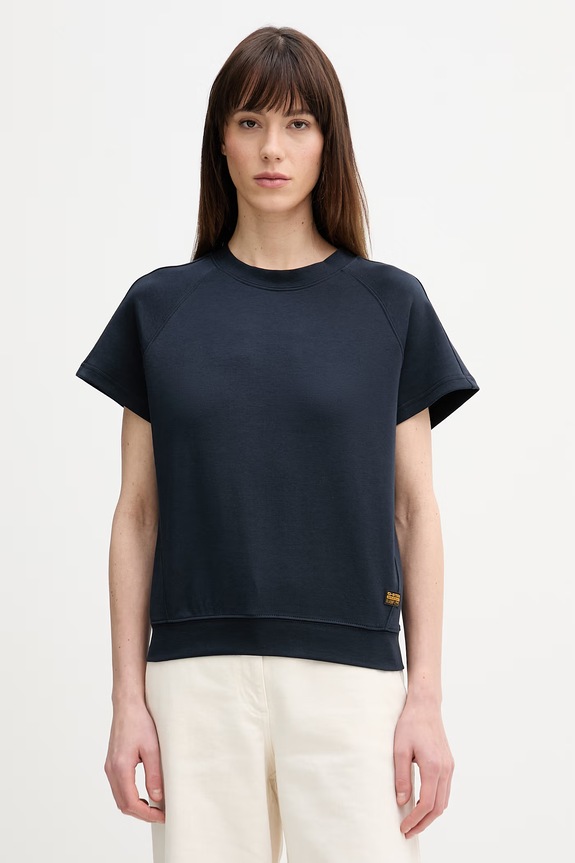 G-Star t-shirt bawełniany Raglan regular granatowy D24512.D976