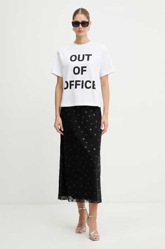 MAX&Co. t-shirt bawełniany MCLFERIALE 2618971011200 biały SS26