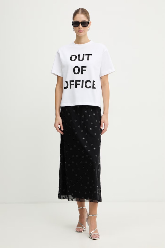 MAX&Co. t-shirt bawełniany MCLFERIALE 2618971011200 biały SS26