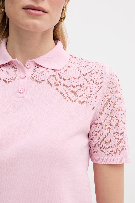 Max&Co. polo damskie bawełniane MCOLONZA 2616361043200 różowy