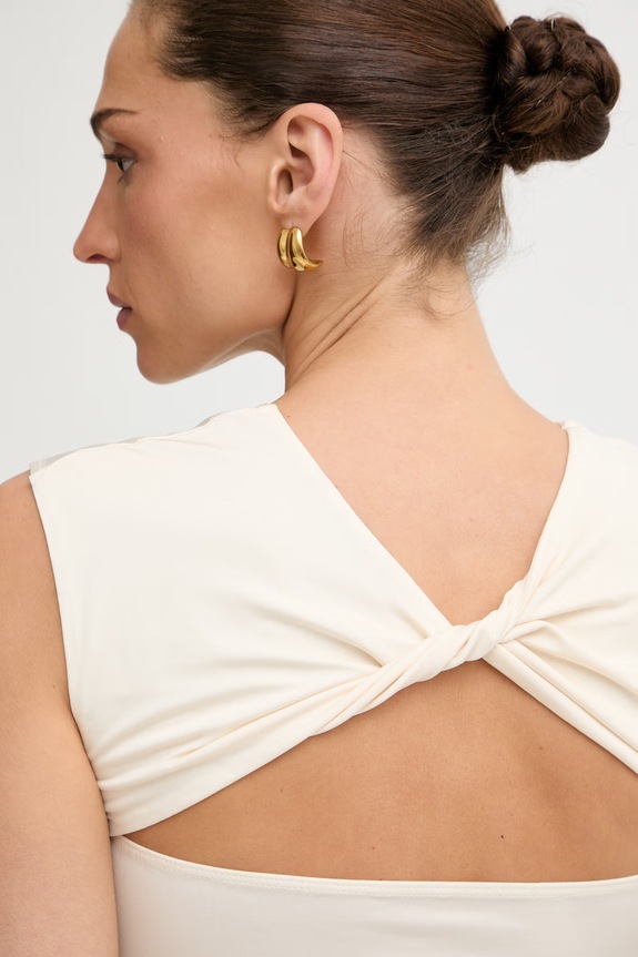 Max&Co. μπλούζα γυναικεία με βισκόζη MCOBELLICO 2616941024200 μπεζ