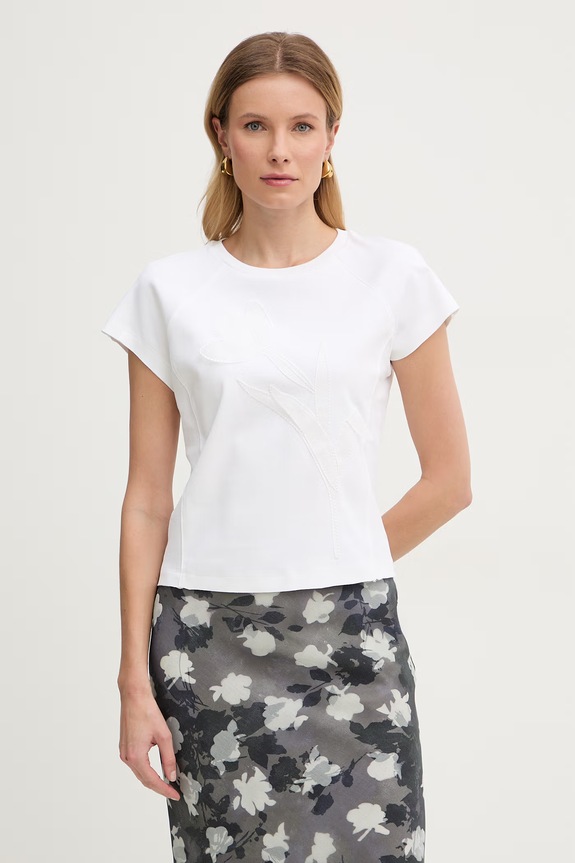 Max&Co. t-shirt damski bawełniany MCOVELLO beżowy 2616941053200