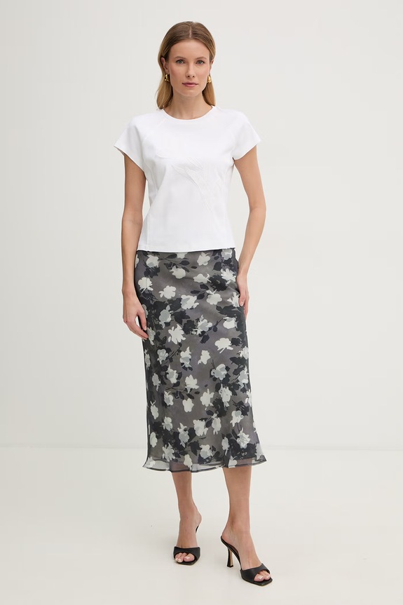 Max&Co. t-shirt damski bawełniany MCOVELLO 2616941053200 beżowy SS26