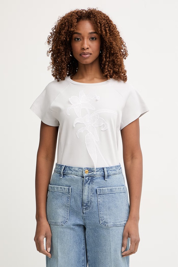 Max&Co. t-shirt damski bawełniany MCOVELLO szary 2616941053200