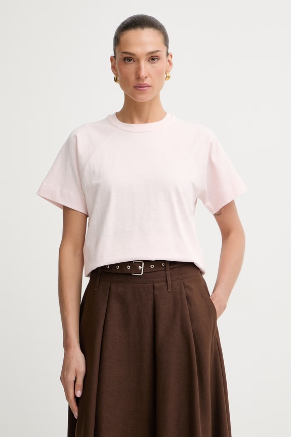 Max&Co. T-shirt γυναικείο με βαμβάκι MCOTESO ροζ 2616941064200