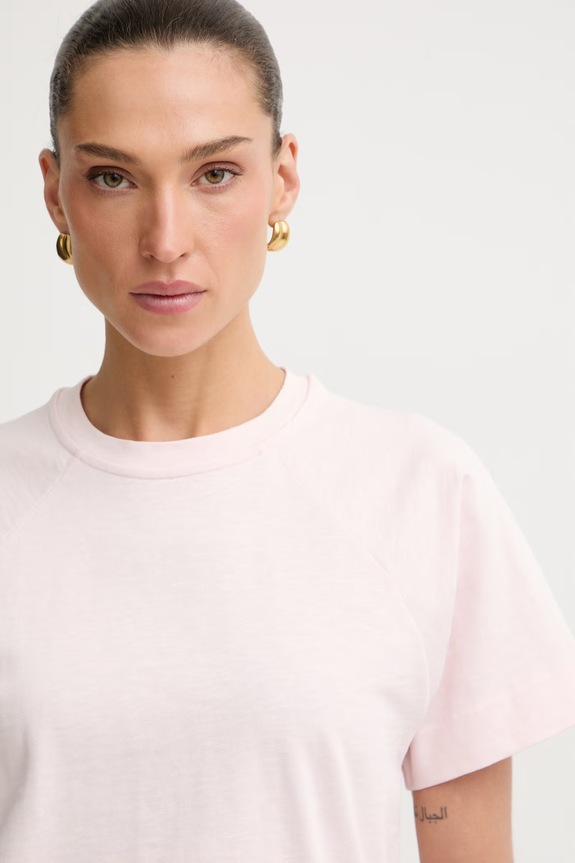 Max&Co. T-shirt γυναικείο με βαμβάκι MCOTESO ροζ 2616941064200