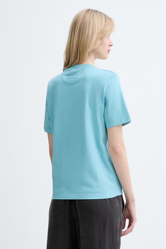 Îmbrăcăminte Calvin Klein tricou basic pentru femei, din bumbac LV040501WF albastru