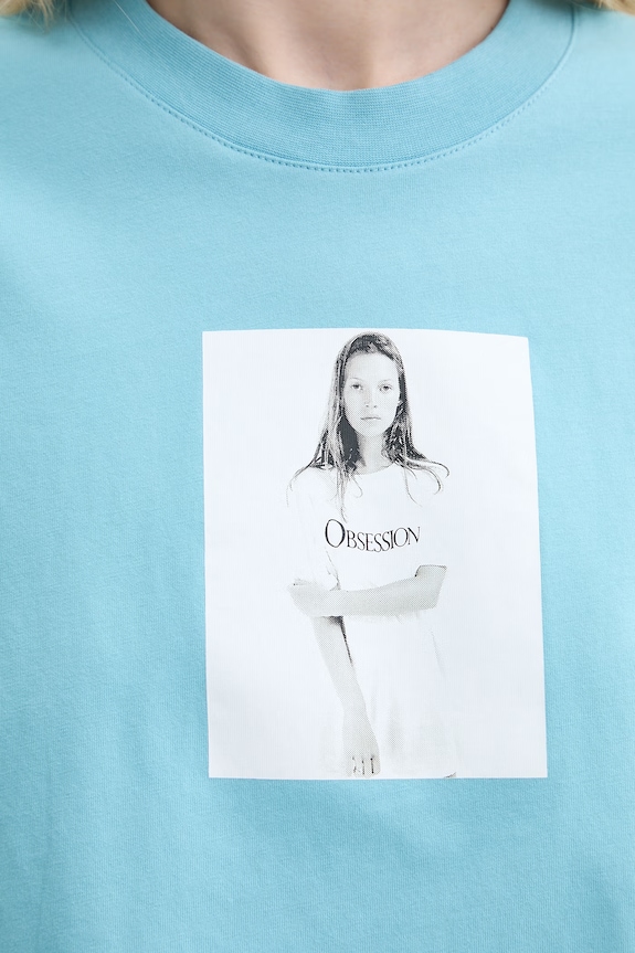 Calvin Klein tricou basic pentru femei, din bumbac LV040501WF albastru