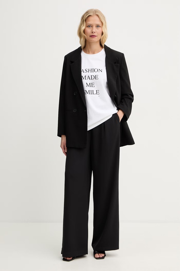 Victoria Beckham t-shirt damski bawełniany 1226JTS007458A biały SS26