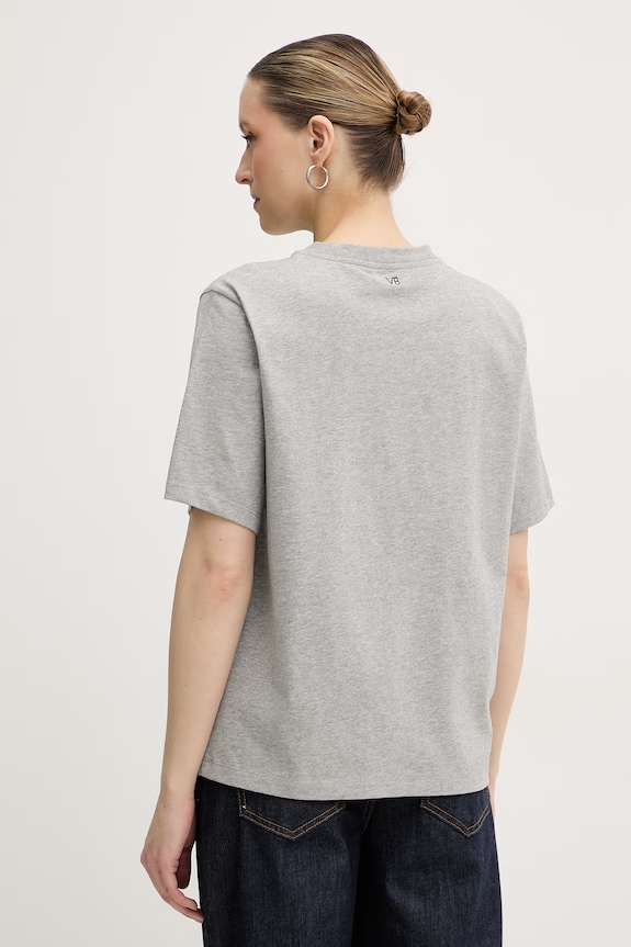 Îmbrăcăminte Victoria Beckham tricou pentru femei, din bumbac 1226JTS007458A gri