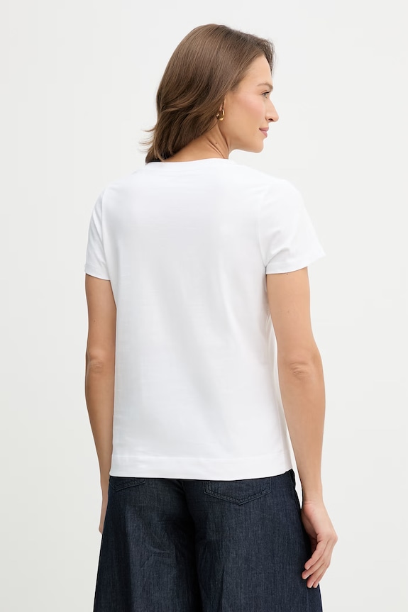 Odjeća Pamučna majica U.S. Polo Assn. V-NECK WUP0635 bijela
