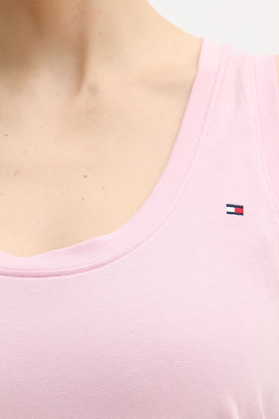 Tommy Hilfiger τοπ γυναικείο με βαμβάκι UW0UW06295 ροζ
