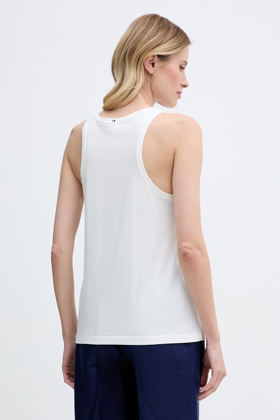 Odjeća Tommy Hilfiger top za žene od pamuka UW0UW06321 bež