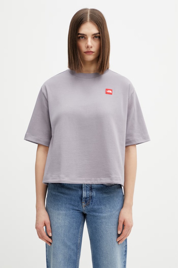 The North Face t-shirt damski bawełniany Redbox fioletowy NF0A8EG6G7O1