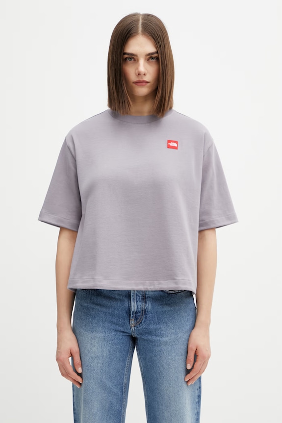 The North Face t-shirt damski bawełniany Redbox fioletowy NF0A8EG6G7O1