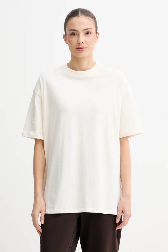 The North Face t-shirt damski bawełniany Essential Simple Dome beżowy NF0A8EVXQLI1