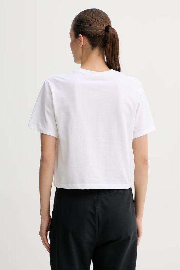 Ρούχα The North Face t-shirt γυναικείο βαμβακερό Evolution Simple Dome NF0A8FDHFN41 λευκό