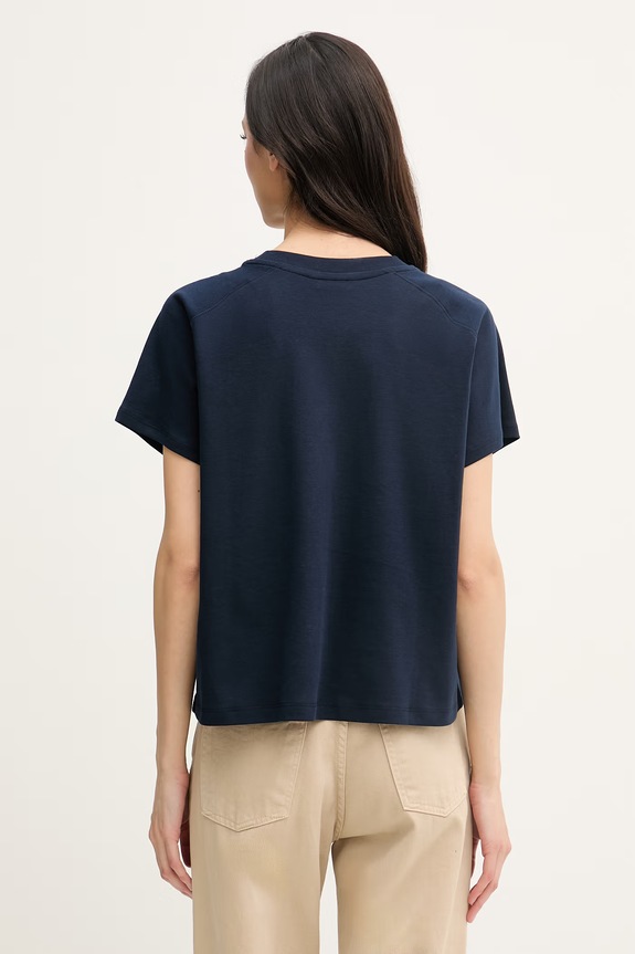 Oblečenie Tommy Hilfiger tričko dámske bavlnené WW0WW50787 tmavomodrá